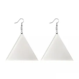 Sublimation Blanks Trendy Earrings Acrylic Clear Triangle Earring Jewelry Blank Dangler With Earhook For Diy Drop Dhfp3