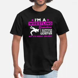 Camisetas masculinas Wrestling Grandma Designers Graphic Shirt