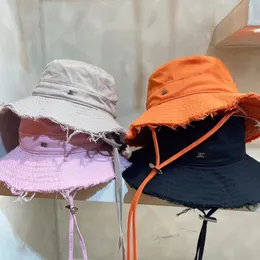 Casquette Bob Wide Brim Hats Designer Bucket Hat For Women Frayed Cap Woman Summer Bucket Hat Sunshade For Outdoor Travel Hats 2023