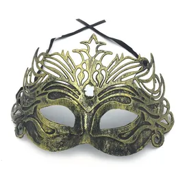 Maschere per feste 10pcs Retro Masquerade Carnival Prom Veneziano Oro Argento Mezze maschere Fancy Dress Forniture per feste Accessorio per costumi Pasqua 230327