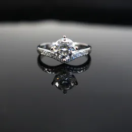 Moissanita Anillos 100% 925 여자를위한 스털링 실버 반지 moissanite 다이아몬드 가구 그라 인증서 웨딩 고급 보석