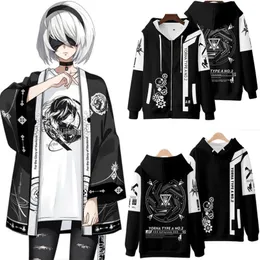 Męskie bluzy bluzy gra Nier Automata 3D Printing Mężczyźni/Kobiety moda HARAJUKU Bluza Bluza długi rękaw/T-shirt/spodnie/spodenki/Kimono 230327