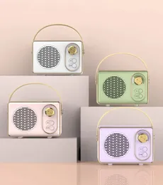 DZ-004 Retro Bluetooth-динамик портативный беспроводной аудиоплеер Hifi Sound 360 ° Sterecust Ointage Sound Music Box в розничной коробке