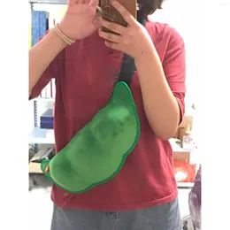 Bolsas de noite bolsa de menina de grande capacidade macia mochila de pelúcia estudante fofo edamame peito fanny pack 01-sb-kamtyb