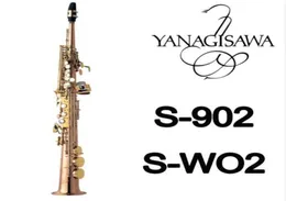 Yanagisawa Wo2 Soprano gerade Rohr B Flat Saxophon Gold Lack Messing hochwertiger Saxophon mit Mundstück Hülle Musikinstrumente5371327