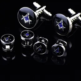 Cuff Links Men Cuff Links Freemasonry Cufflinks Masonic Cuff Buttons Sleeve Designer for Masonry Square and Compass with G 230325