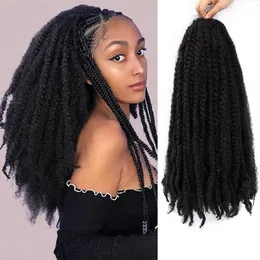18inch Marley Hair Twist Afro flätning Extensions Locs Crotchet Braids Jamaican Colored Afro Kinky Braid Cuban Twist Marley Hair