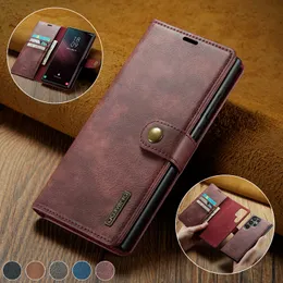 Detachable Vintage Flip Leather Wallet Phone Cases For Samsung galaxy A12 A22 A32 A42 A52 A72 A13 A23 A33 A73 M30S M21 M21S M31S M51 A6 A7 A9 A9S J6 J4 Plus Phone Back Cover