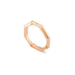 Brand Designer de Moda de Férias Ring, marca de tendência de moda feminina anel de ouro rosa, casal Sterling Sier New Style Personalização