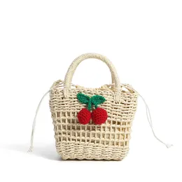 Beach Bags Straw Knitted Cute Women s 2023 Summer New Small Design Fresh Handheld Shoulder 230327