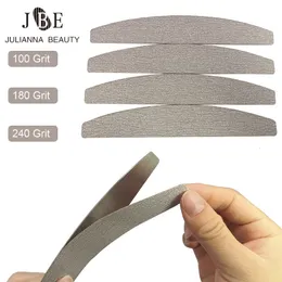 Pliki na paznokci 100pcs Gray Dispelble Pads z 1PC Medican Remover Manicure Stal Stael Stal Uchwyt wymiany papieru ściernego Plik paznokci 230325