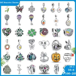 925 Silberperlen Charms für Pandora Charm Armbänder Designer für Frauen Flower Bee Butterfly Elephant