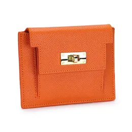 Wallets Genuine Leather Coin Card Purse Real Leather Card Holder Clutch Short Wallets Slots for Women Mini Purse Pocketbook Money Bags G230327