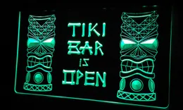 LS0311 LED Strip Lights Sign Tiki Bar Is Open Mask 3D Engraving Free Design Wholesale Retail