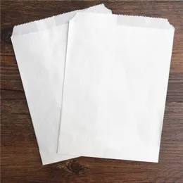 10 PC Gift Wrap Bolsa de Regalo de Dulces Hecha A Mano 5x7in Papel Kraft Completo de Ilo Blanco Para Hornear Palomitas de Maz Comida Segura Para Fias 25100 UDS Z0327