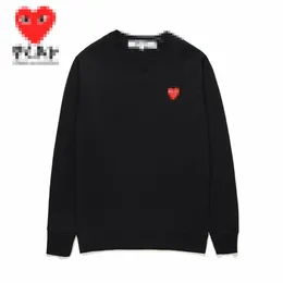 Designer Men's Hoodies Com des Garcons Black CDG Sweatshirt Spela Red Heart Crewneck Sweatshirts Brand XL