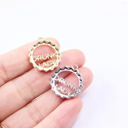 Charms 10pcs Eruifa Wholesale Bottle Cap Letters Coin Zinc Alloy Necklace Earring Bracelet Jewelry DIY Handmade 2 Colors