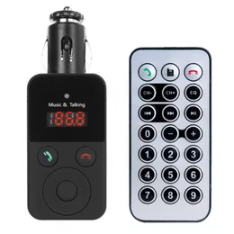 Biltransmitter trådlös MP3 -spelare med fjärrkontrollhandfria bilsats