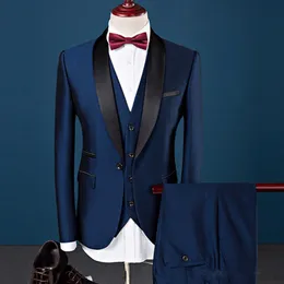 Men's Suits Blazers Custom Made Latest Design Handsome Wedding Suits Slim Fit Groom Tuxedos Formal Wears Shawl Lapel Groomsman Suits JacketPantsv 230328