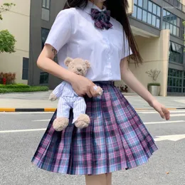 Skirts Women's Skirt Summer Pleated Girls High Waist Female Sex Gothic Short Plaid Campus Mini Y2k