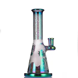 Heady Glass Bong Narghilè Dazzle Pattern Tubi d'acqua Dritto Perc Oil Dab Rigs 8,7 pollici 14,4 mm Accessori per fumatori congiunti