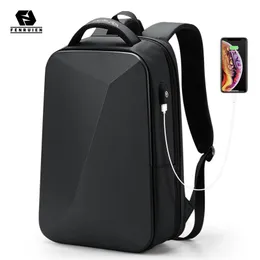 Skolväskor Fenruien Brand Laptop Ryggsäck Anti Stöld Vattentät S USB -laddning Men Business Travel Bag Design 230328