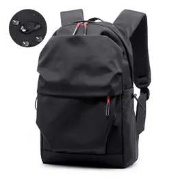 School Bags Multifunction Waterproof Backpack Men Luxury Student Notebook Backpacks Casual Pleated 15 6 Inch Laptop Bag For 230328