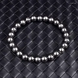 Strand Fashion 6/8/10mm Magnetic Hematite Beads Bracciali Uomo Natura Energia Proteggi la salute per le donne Equilibrio gioielli