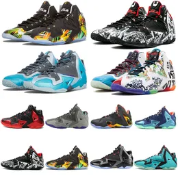 2023 Lebrons 11 Men Basketball Shoes 11s Burgundy Grush and Racer Blue What the All Star - Gator King Away Graffiti Space Gamma Blue Hardwood Classic Athletic Sneakers