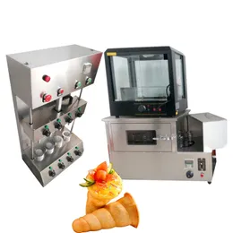 110V 220V Pizza Cone Machine Commercial Stainless Steel Customizable Pizza Shaping Maker With Oven and Display Case For Sale