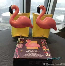 Fascia da braccio gonfiabile per bambini Bracciale da nuoto Flamingo Crab Anelli da nuoto per bambini Strumenti di assistenza di sicurezza Anello da nuoto galleggiante 885