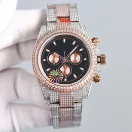 Full Diamond Watch Mens Otomatik Mekanik Saatler 41mm Diamond çelik bilezik ile Safir Su Geçirmez İş Kadınları Bilek saati Montre De Luxe