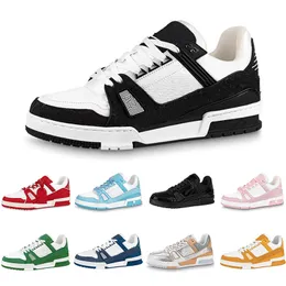 2023 Дизайнер Virgil Trainer Casual Sneakers Black White Panda Fashion Low Top Shoe Platform Leath