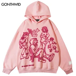 Herren Hoodies Sweatshirts Hip Hop Männer Hoodie Sweatshirts Y2K Streetwear Japanischer Anime Cartoon Print Mit Kapuze Harajuku Mode Lässig Lose Pullover Hoodies 230327