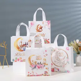 10 PC Gift Wrap Bolsas de Regalo no Tejidas Eid Barak Emmaje Dulces Galletas Ramadn Kareem Caja Suministros Para Fia Fival Islmico Sulmn 4 Piezas 2023 Z0327