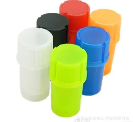 Pipe da fumo Piccola bottiglia impermeabile Smerigliatrice per sigarette in plastica a 2 strati Barattolo sigillato Fumatore per smerigliatrice per barattoli 2 in 1