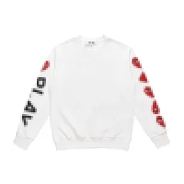 Designer Men's Hoodies Com Des Garcons PLAY CDG Arm Sweatshirt Red Heart White Pullover Sweatshirts Brand XL