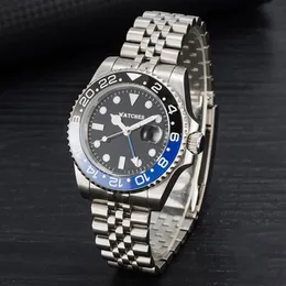 904L AAA Watch for Man Montre Classic GMT RLX Watchs 41mm MILL أسود تلقائي ميكانيكي 904L