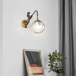 Wall Lamps Modern Indoor Lamp Glass Ball LED Sconce For Home Living Room Study Bedside Light Gold Black Art Decor Luminaire