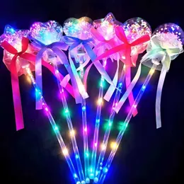 Utomhusaktiviteter LED Light Sticks Clear Ball Star Shape Flashing Glow Magic Wands för födelsedagsbröllopsfest 2023