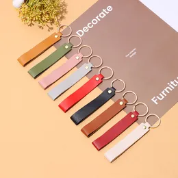 Fashion PU Leather Keychain Casual Leather Strap Lanyard Key Chain Waist Wallet KeyChains Car Keyring Keyholder Jewelry Gift WXY374