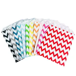 10 PC Gift Wrap Bolsas de Papel de onda Roja Para Decoracin de fias de Cumpleaos Bolsas de Dulces de 13x18cm 100 Piezas Z0327