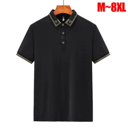 Mens Polos Clothes Big Size Men Polo Shirts Short Sleeve Breathable Golf Wear Tee Shirt Male 8xl 7xl Large Plus Designer Fashion 230328