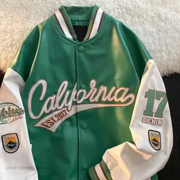 Heren Jackets American Retro Letter Borduurwerk Bomer Jacket voor man en vrouwen Y2K Streetwear Vintage Coats Trend Baseball paar losse kleding 230328