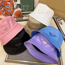 Re nylonowy kapelusz typu Bucket kobieta mężczyzna odkryty projektant czapki moda jednolity kolor casquette letni trójkąt po prostu plaża luksusowe męskie kapelusze przyjazne dla środowiska PJ006