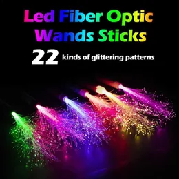 LED Işık Çubukları 1 Adet LED Işık Fiber Optik Değnekler Kızdırma Çubukları Yanıp Sönen Konserler Rave Partisi Doğum Günü Şekerleri Goodie Doldurucular Pil Dahil