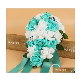 Flores de casamento Beautif Bouquets de noiva com suprimentos artificiais artesanais Bride Holding Broche Bouquet Drop Delivery Dhu0c