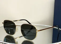 Goudkleurige metalen ronde zonnebril donkergrijs heren vangstbril zonnebrillen ontwerpers zonnebril Sonnenbrille zonneschermen UV400 brillen met doos