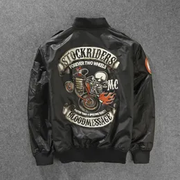 Men's Jackets Stockriders Motorcycle Jackets Bomber Trench Men Baseball Skull Outerwear Men Pilot Windbreaker Thin Jackets Spring Autumn 230328