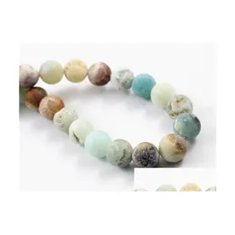 Stone 4mm 6mm 8mm 10mm Matt Natural Amazonite Beads Forest Loose Round For Jewelry Making Wholesale and Retail Drop DH0GF